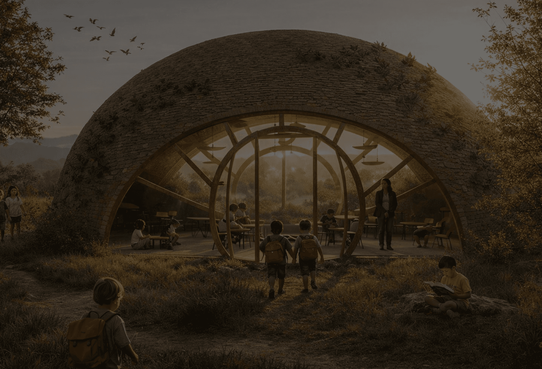 Niños explorando en la naturaleza - Lucciola